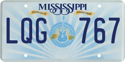 MS license plate LQG767