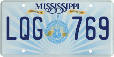 MS license plate LQG769