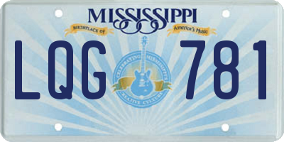 MS license plate LQG781