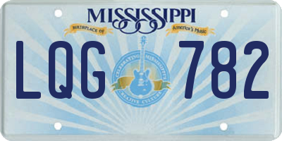 MS license plate LQG782