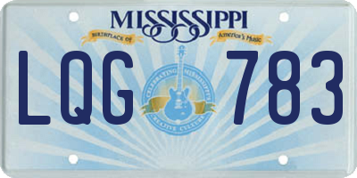 MS license plate LQG783