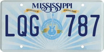 MS license plate LQG787