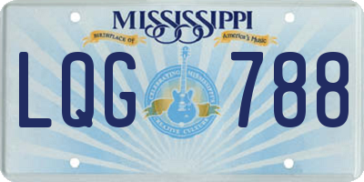 MS license plate LQG788