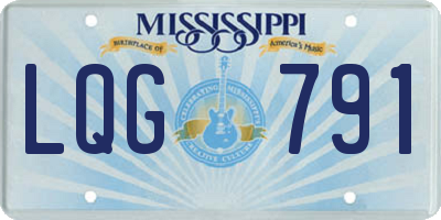 MS license plate LQG791