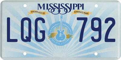 MS license plate LQG792