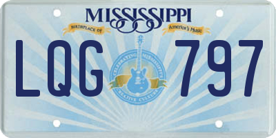 MS license plate LQG797