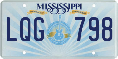 MS license plate LQG798
