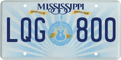 MS license plate LQG800