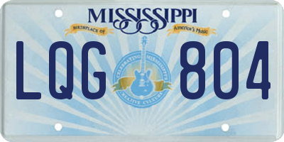 MS license plate LQG804