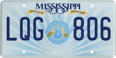 MS license plate LQG806