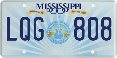 MS license plate LQG808