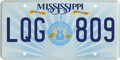 MS license plate LQG809