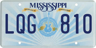MS license plate LQG810