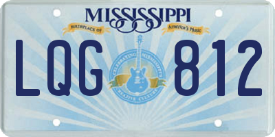 MS license plate LQG812