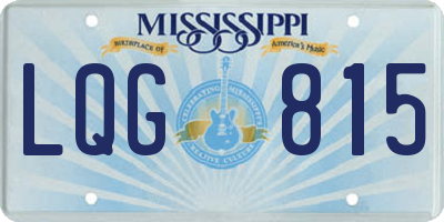 MS license plate LQG815