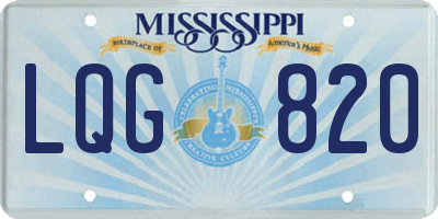 MS license plate LQG820