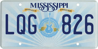 MS license plate LQG826