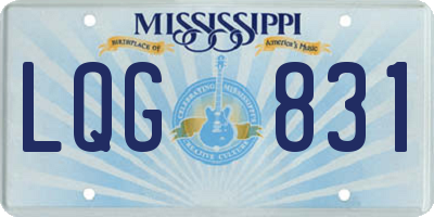 MS license plate LQG831