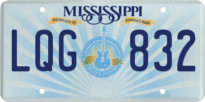 MS license plate LQG832