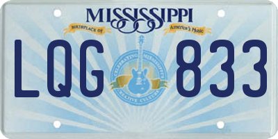 MS license plate LQG833