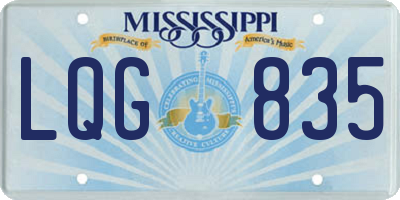 MS license plate LQG835