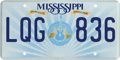 MS license plate LQG836