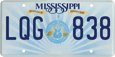 MS license plate LQG838