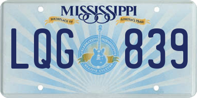 MS license plate LQG839