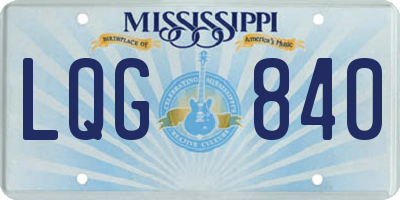 MS license plate LQG840
