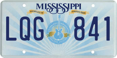 MS license plate LQG841