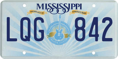MS license plate LQG842