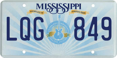MS license plate LQG849