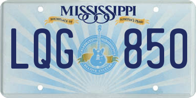 MS license plate LQG850