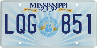 MS license plate LQG851