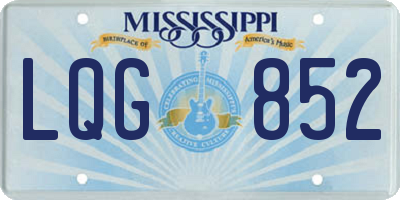 MS license plate LQG852