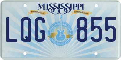 MS license plate LQG855