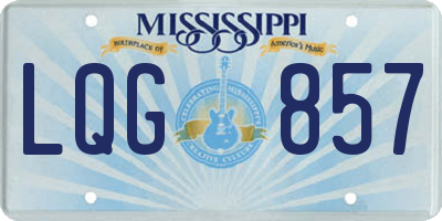 MS license plate LQG857