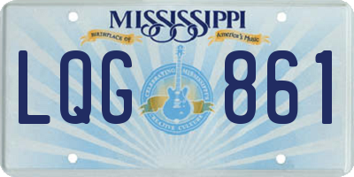 MS license plate LQG861