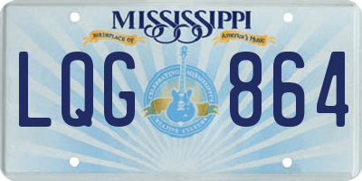 MS license plate LQG864