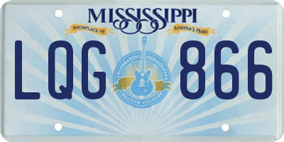 MS license plate LQG866