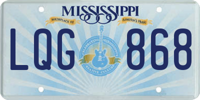 MS license plate LQG868