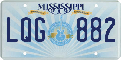 MS license plate LQG882