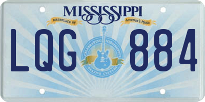 MS license plate LQG884