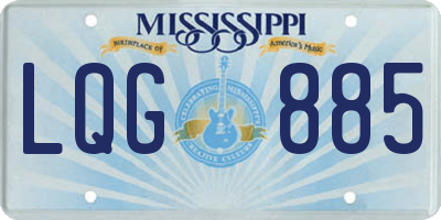 MS license plate LQG885