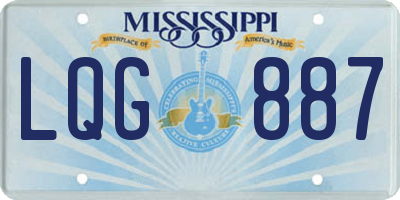 MS license plate LQG887