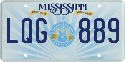 MS license plate LQG889