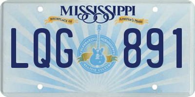 MS license plate LQG891