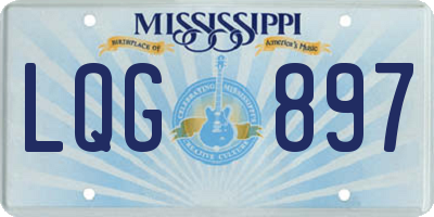 MS license plate LQG897