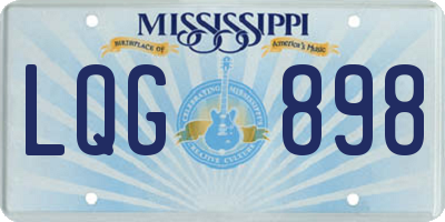MS license plate LQG898