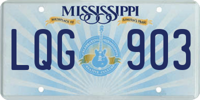 MS license plate LQG903